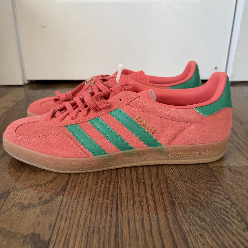 Adidas Gazelle Indoor Men's Size 11 Sneakers Preloved Scarlet Court Green